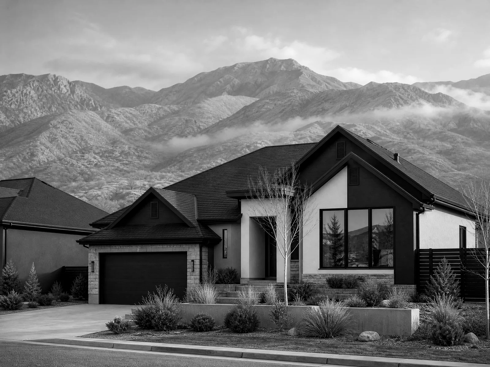Northern Utah home near mountain foothills representing Aqua Pure service in Layton