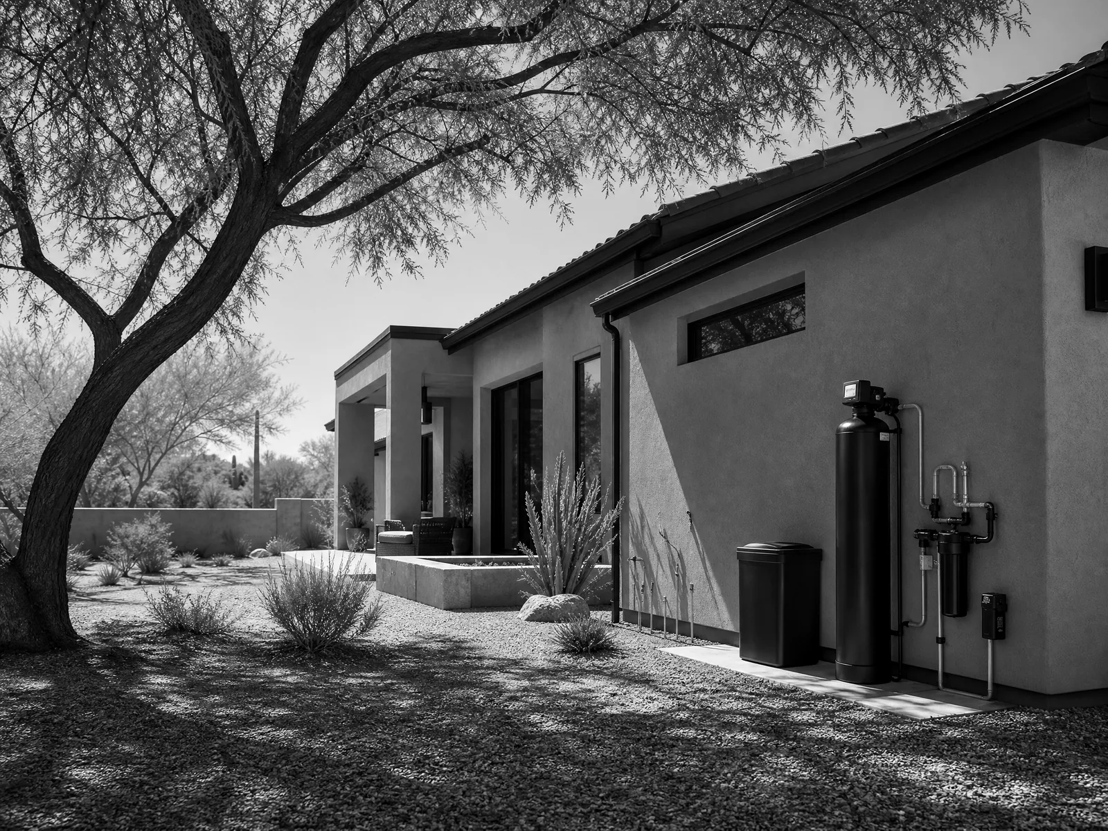 Semi-rural desert home representing Aqua Pure service in Queen Creek Arizona